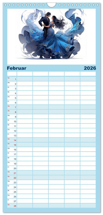 Tanz Leidenschaft in Bewegung (CALVENDO Familienplaner 2026)