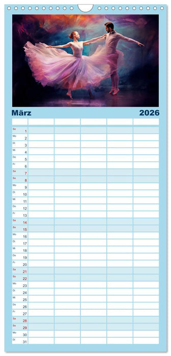 Tanz Leidenschaft in Bewegung (CALVENDO Familienplaner 2026)
