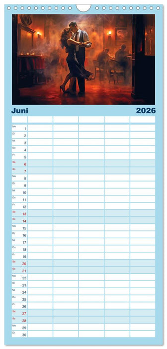 Tanz Leidenschaft in Bewegung (CALVENDO Familienplaner 2026)