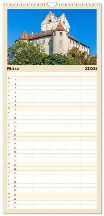 Meersburg - pittoreske Kleinstadt am Bodensee (CALVENDO Familienplaner 2026)