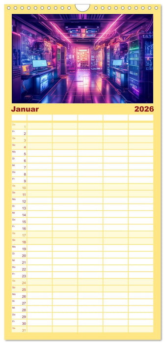 Visuelle Reise in die digitale Welt (CALVENDO Familienplaner 2026)