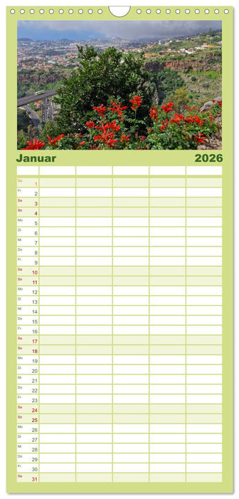 Frühlingstraum Madeira (CALVENDO Familienplaner 2026)