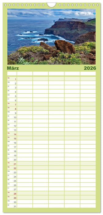 Frühlingstraum Madeira (CALVENDO Familienplaner 2026)