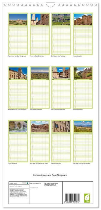Impressionen aus San Gimignano (CALVENDO Familienplaner 2026)