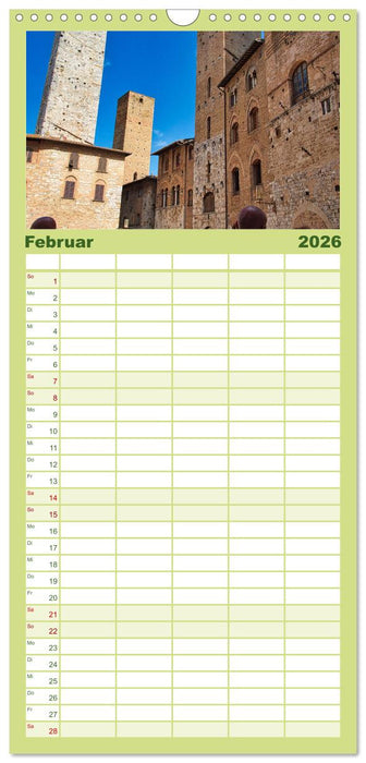 Impressionen aus San Gimignano (CALVENDO Familienplaner 2026)