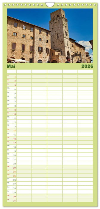 Impressionen aus San Gimignano (CALVENDO Familienplaner 2026)