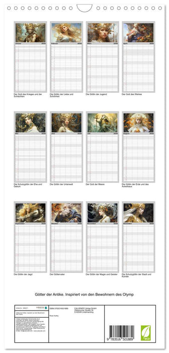 Götter der Antike. Inspiriert von den Bewohnern des Olymp (CALVENDO Familienplaner 2026)