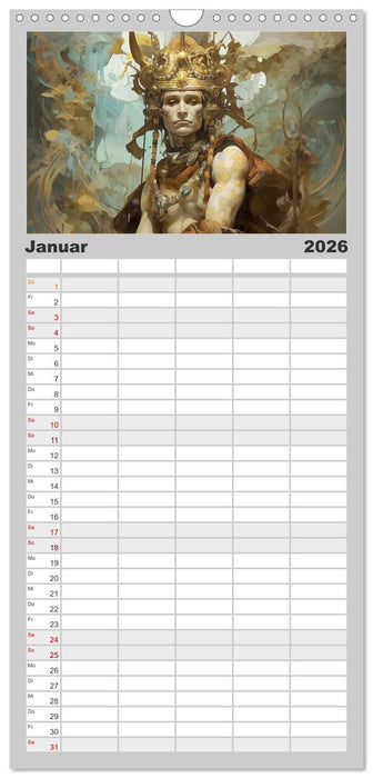 Götter der Antike. Inspiriert von den Bewohnern des Olymp (CALVENDO Familienplaner 2026)