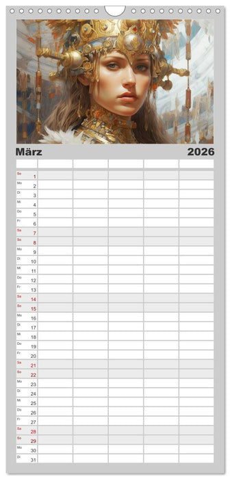 Götter der Antike. Inspiriert von den Bewohnern des Olymp (CALVENDO Familienplaner 2026)