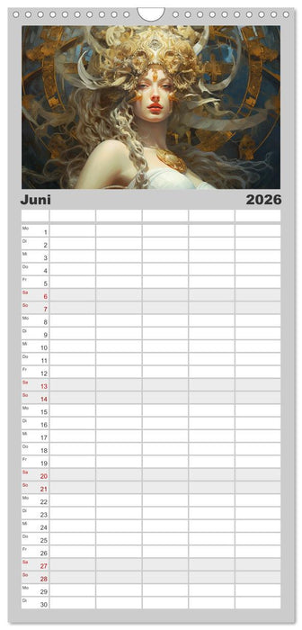 Götter der Antike. Inspiriert von den Bewohnern des Olymp (CALVENDO Familienplaner 2026)