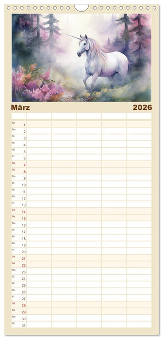 Geliebte Einhörner (CALVENDO Familienplaner 2026)