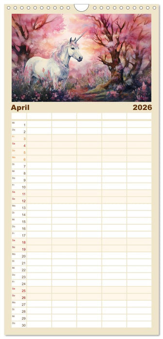 Geliebte Einhörner (CALVENDO Familienplaner 2026)