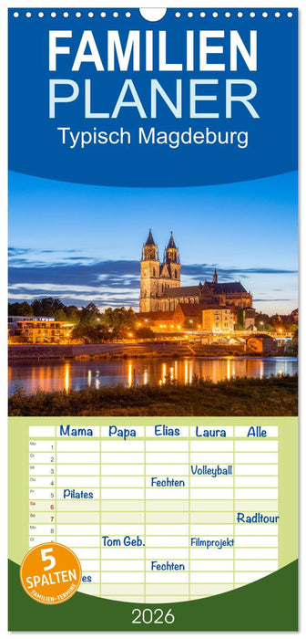 Typisch Magdeburg (CALVENDO Familienplaner 2026)
