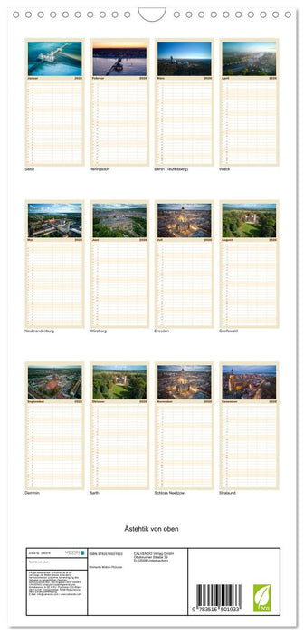 Ästehtik von oben (CALVENDO Familienplaner 2026)