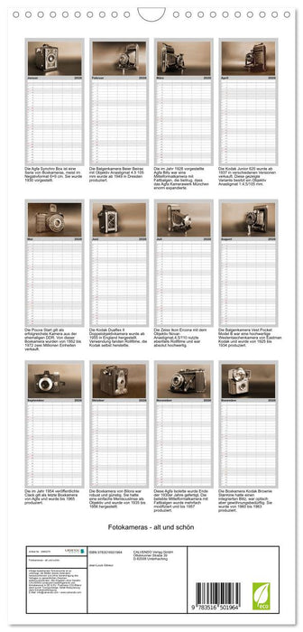 Fotokameras - alt und schön (CALVENDO Familienplaner 2026)