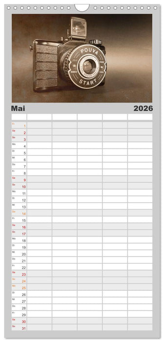 Fotokameras - alt und schön (CALVENDO Familienplaner 2026)
