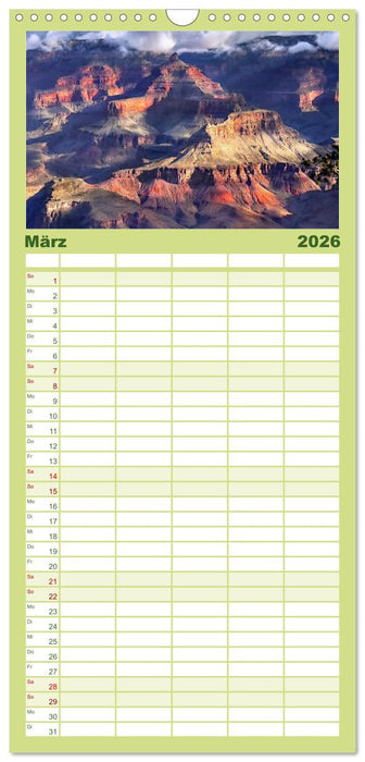 Grand Canyon, Nationalpark (CALVENDO Familienplaner 2026)