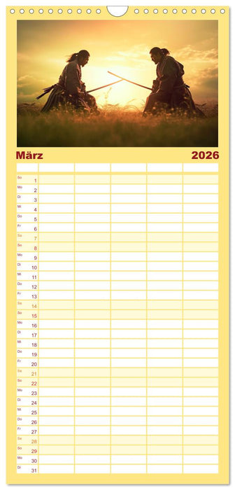 Samurai - ein Leben in Meditation (CALVENDO Familienplaner 2026)