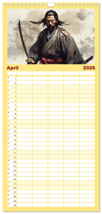 Samurai - ein Leben in Meditation (CALVENDO Familienplaner 2026)
