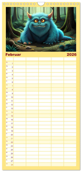 Keine Angst vor Monstern (CALVENDO Familienplaner 2026)
