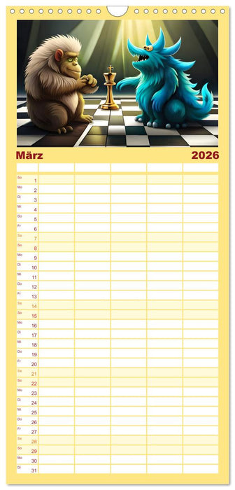 Keine Angst vor Monstern (CALVENDO Familienplaner 2026)