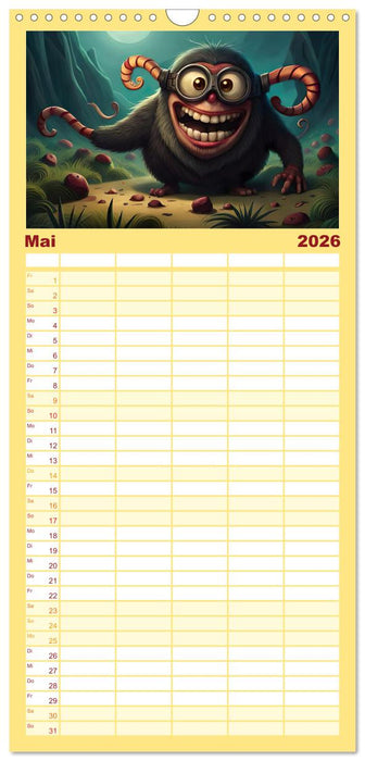 Keine Angst vor Monstern (CALVENDO Familienplaner 2026)