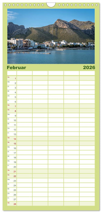 Mallorcas faszinierende Bergwelt (CALVENDO Familienplaner 2026)