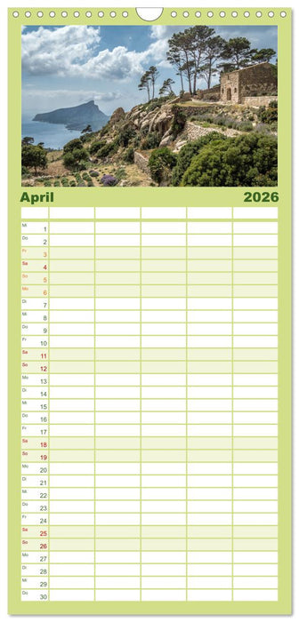 Mallorcas faszinierende Bergwelt (CALVENDO Familienplaner 2026)