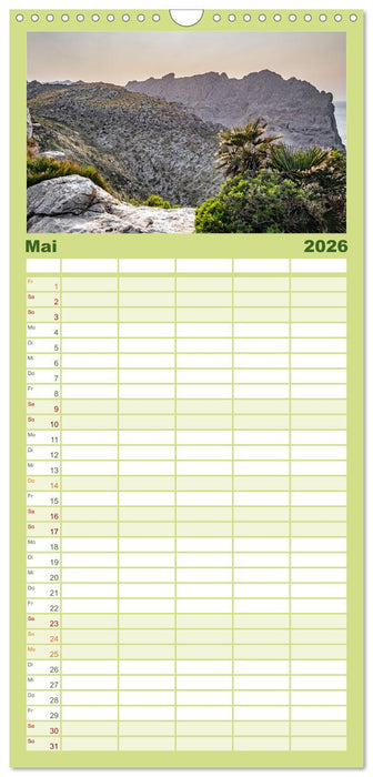 Mallorcas faszinierende Bergwelt (CALVENDO Familienplaner 2026)