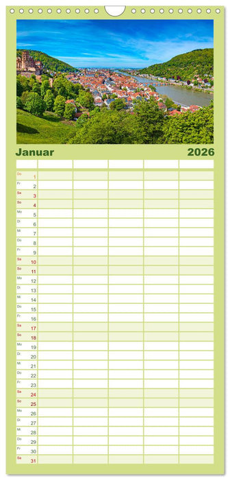 Heidelberg - Stadt der Romantik (CALVENDO Familienplaner 2026)