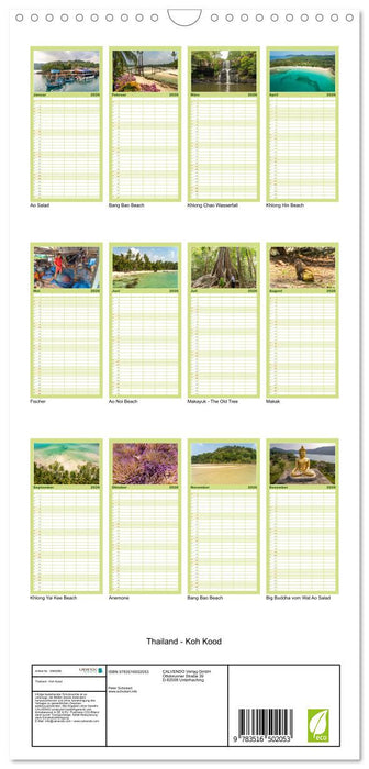 Thailand - Koh Kood (CALVENDO Familienplaner 2026)