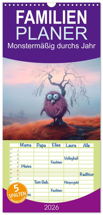 Monstermäßig durchs Jahr (CALVENDO Familienplaner 2026)