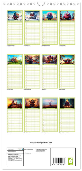 Monstermäßig durchs Jahr (CALVENDO Familienplaner 2026)