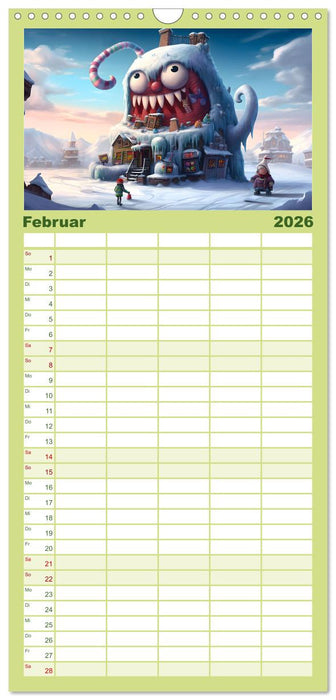 Monstermäßig durchs Jahr (CALVENDO Familienplaner 2026)