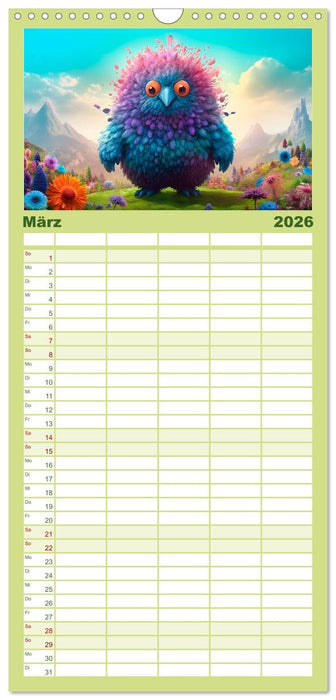 Monstermäßig durchs Jahr (CALVENDO Familienplaner 2026)