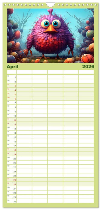 Monstermäßig durchs Jahr (CALVENDO Familienplaner 2026)