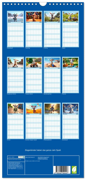 Ziegenkinder haben das ganze Jahr Spaß (CALVENDO Familienplaner 2026)