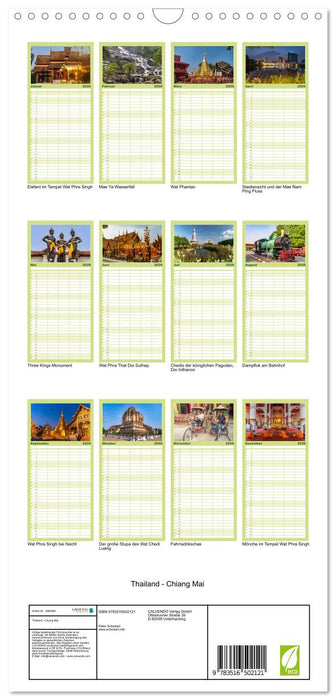 Thailand - Chiang Mai (CALVENDO Familienplaner 2026)
