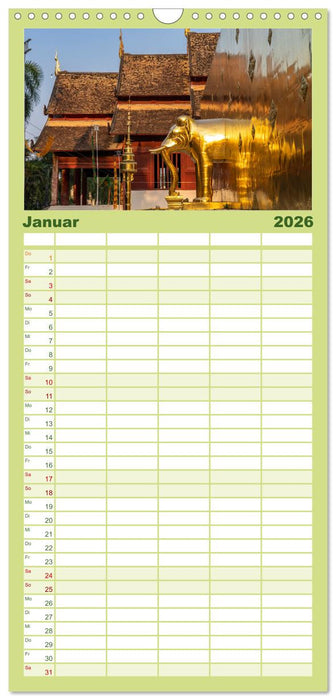 Thailand - Chiang Mai (CALVENDO Familienplaner 2026)