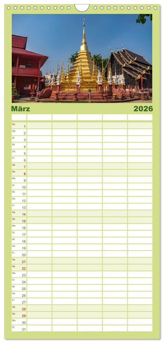 Thailand - Chiang Mai (CALVENDO Familienplaner 2026)