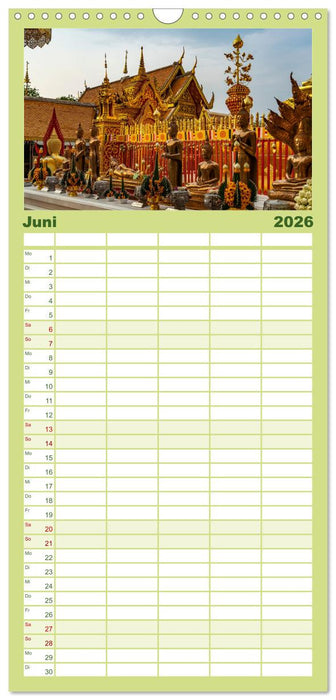 Thailand - Chiang Mai (CALVENDO Familienplaner 2026)