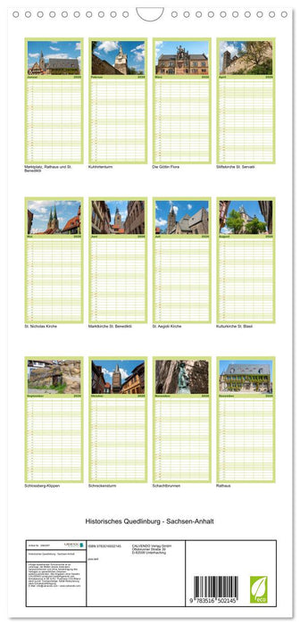 Historisches Quedlinburg - Sachsen-Anhalt (CALVENDO Familienplaner 2026)