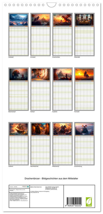 Drachentänzer - Bildgeschichten aus dem Mittelalter (CALVENDO Familienplaner 2026)