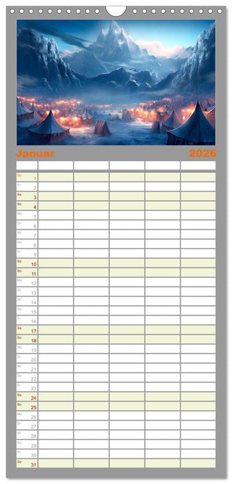 Drachentänzer - Bildgeschichten aus dem Mittelalter (CALVENDO Familienplaner 2026)