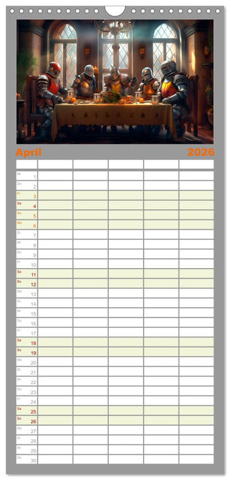 Drachentänzer - Bildgeschichten aus dem Mittelalter (CALVENDO Familienplaner 2026)