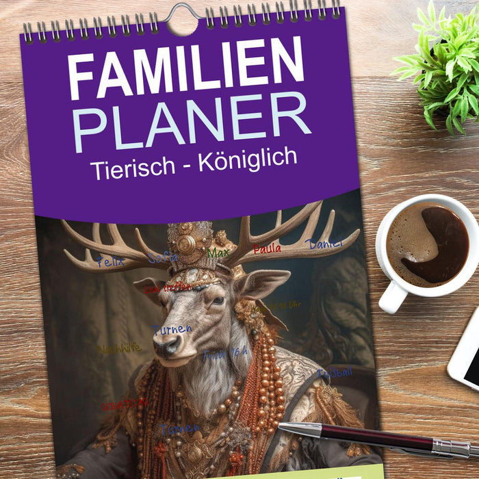 Tierisch - Königlich (CALVENDO Familienplaner 2026)