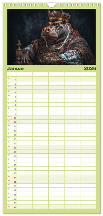 Tierisch - Königlich (CALVENDO Familienplaner 2026)