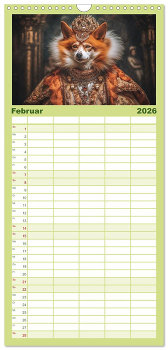 Tierisch - Königlich (CALVENDO Familienplaner 2026)