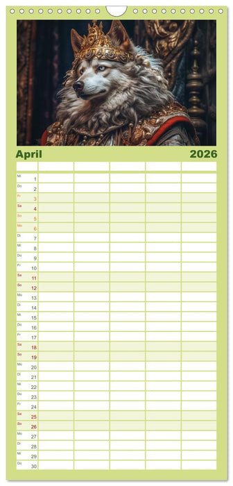 Tierisch - Königlich (CALVENDO Familienplaner 2026)