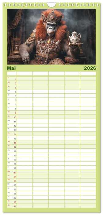 Tierisch - Königlich (CALVENDO Familienplaner 2026)